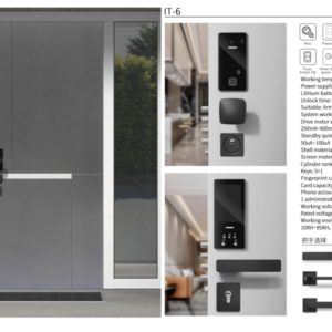 Set Buonelle con serratura per cilindro B-6 biometrico, pannello a codice, accesso con tessera